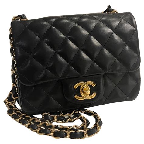 chanel mini sac a rabat noir|sacs chanel soldes.